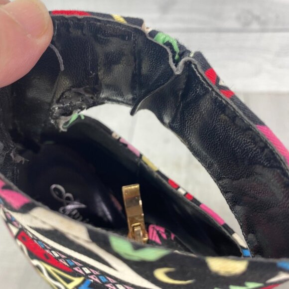 AMI Clubwear RED HEART Colorful Stiletto Platforms Ultra High Heel Shoes Sz 8.5 - Picture 14 of 16